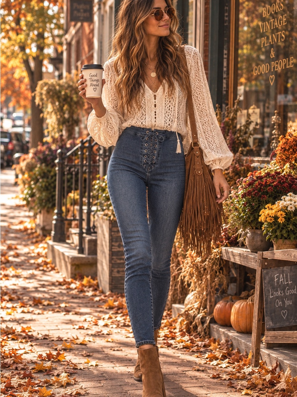Free People Lace-Up High Rise Skinny Jeans Blue Stretch Denim W29 Boho